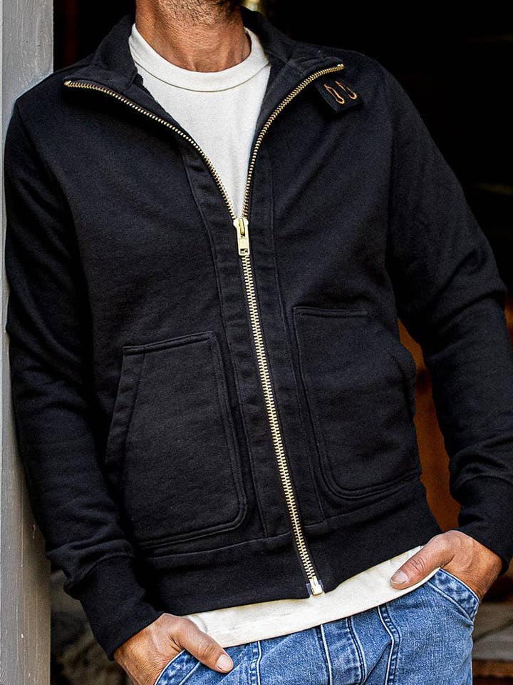 basalt Bodega Moto Zip | 14oz 100% bomuld fransk frotté for engroshandel på Faire