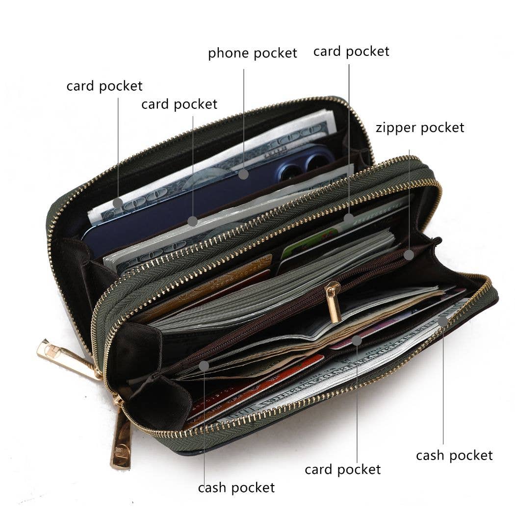 MKF Collection – Carteira - Mulher por atacado – Carteira de pulso feminina MKF Collection Uriel FLAG da Mia K11