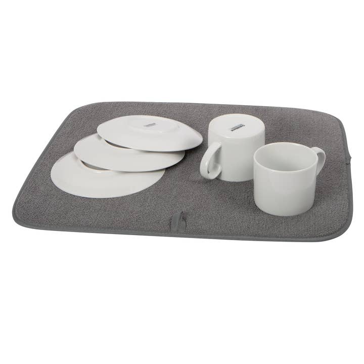 Oggi - Wholesale Dish Drying Mat/Rack - Dish Drying Mat - Microfiber, 16x18 - Gray1