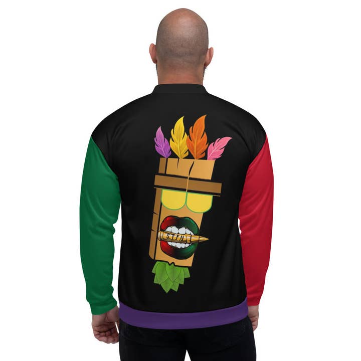 STFU Tiki Man Unisex Bomber Jacket for wholesale by STFU