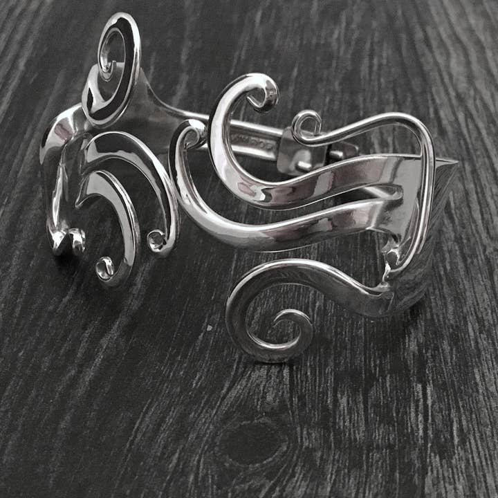 Abstract Double Fork Bracelet for wholesale by Marchello Art