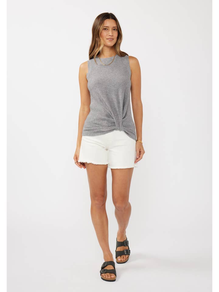 Lovestitch - Wholesale Tank Top - Women's - Ribbed Knot Front Sweater Tank 11