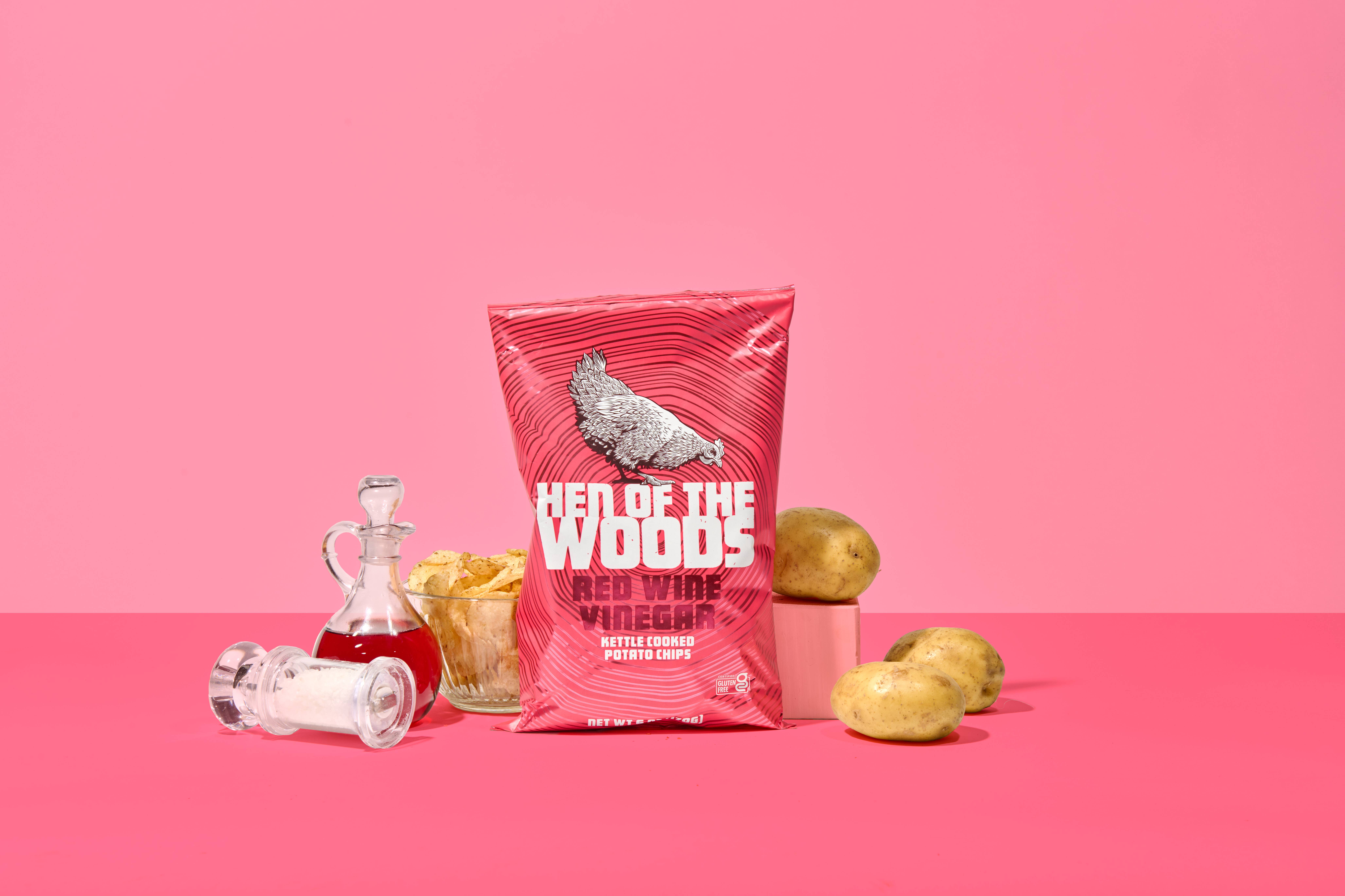 Hen of the Woods - Wholesale Chips - Red Wine Vinegar Kettle Cooked Potato Chips 6 OZ4