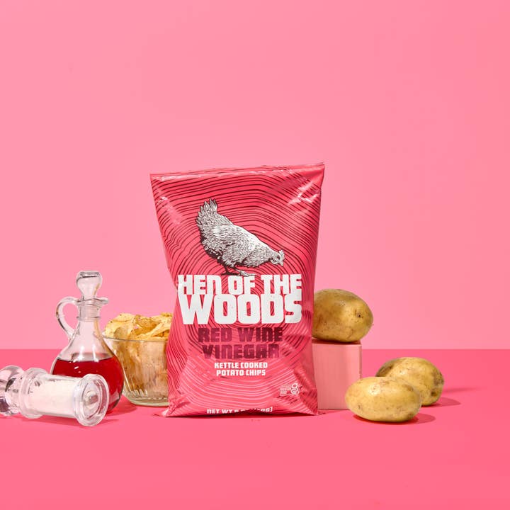 Hen of the Woods - Wholesale Chips - Red Wine Vinegar Kettle Cooked Potato Chips 6 OZ4