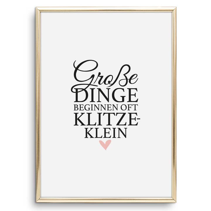 Affiche « Les grandes choses commencent souvent par l'utilitité » pour la vente par Tales by Jen