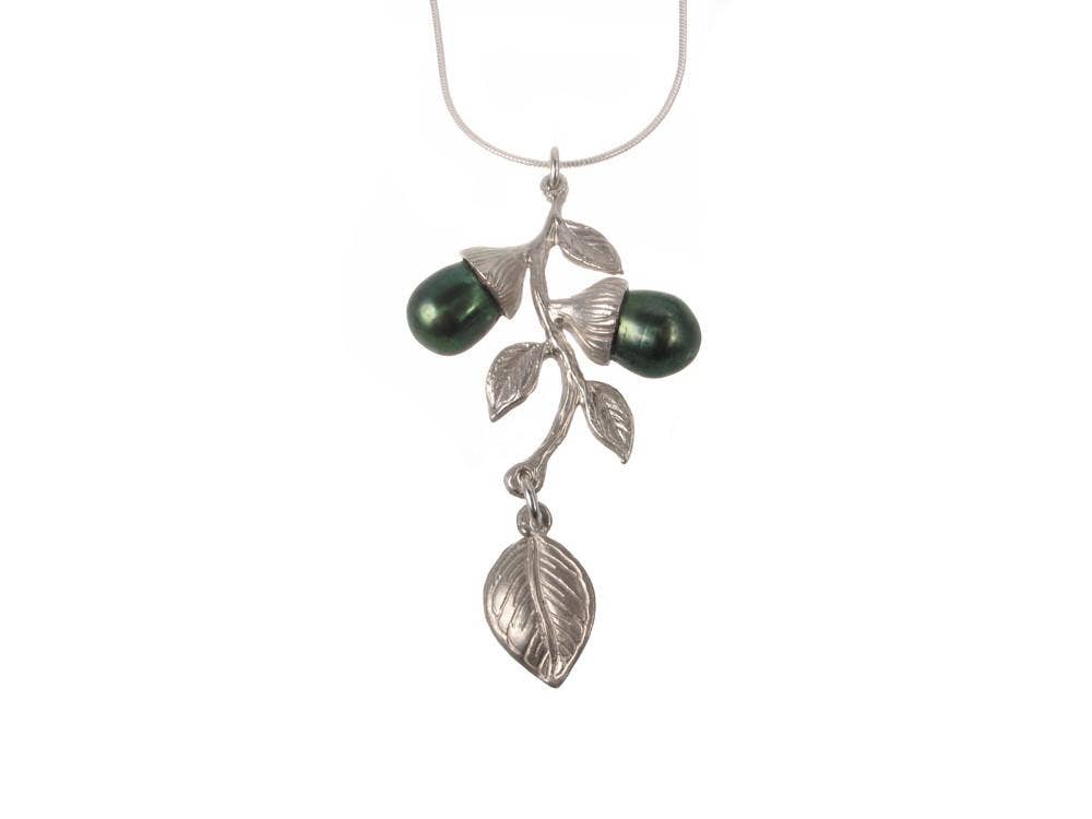 Erica Zap Designs - Wholesale Pendant/Charm Necklace - Branch Pearl & Leaf Pendant4