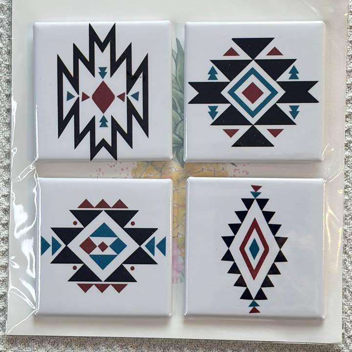 Azteekse Koelkastmagneet Set - Handgemaakte Koelkastdecoratie voor wholesale door Made With Aloha Magnets,llc