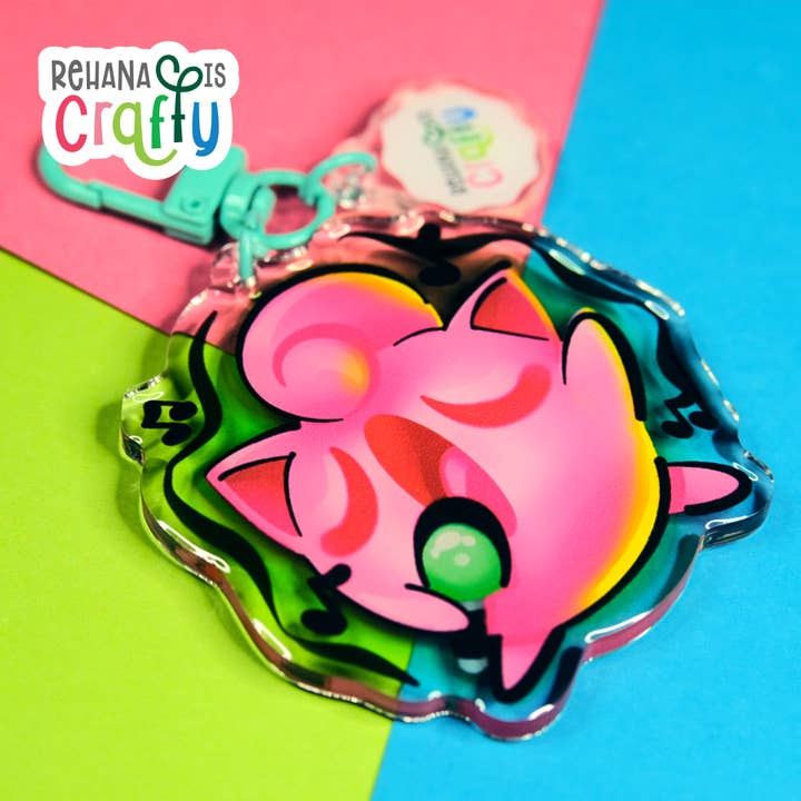 JigglyPuff | Sleutelhanger van acryl voor wholesale door Rehana is Crafty