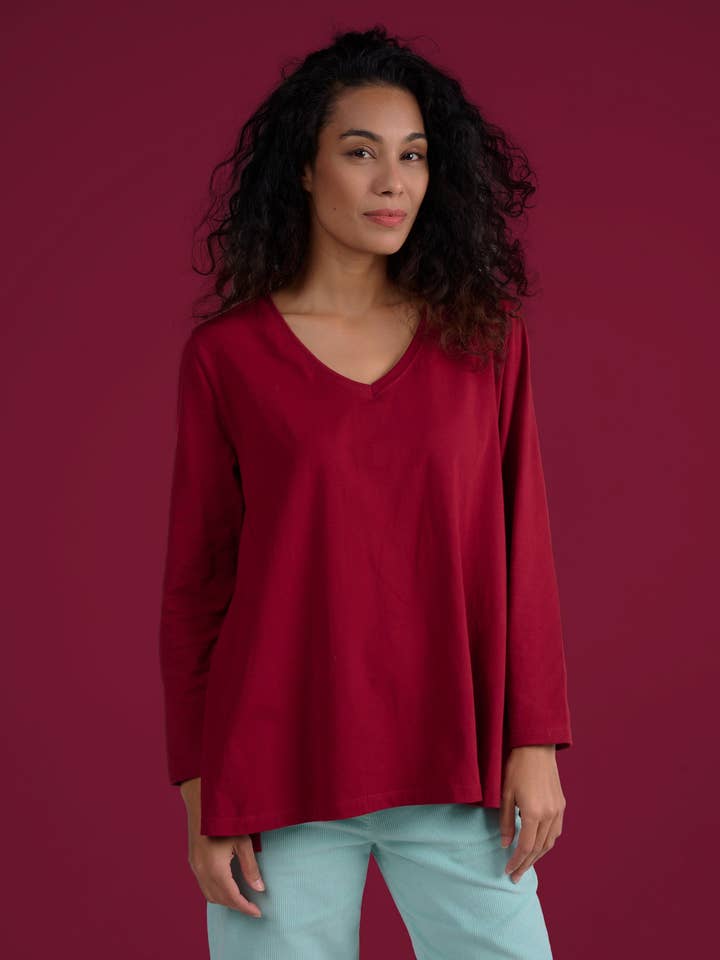 TEE SHIRT TERANE UNI BORDEAUX pour la vente par MADE IN SENS
