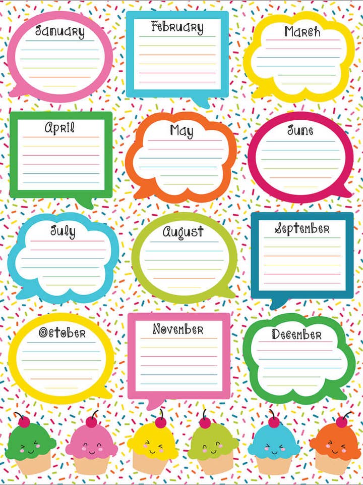 School Pop Birthday Chart for wholesale by Carson Dellosa Education