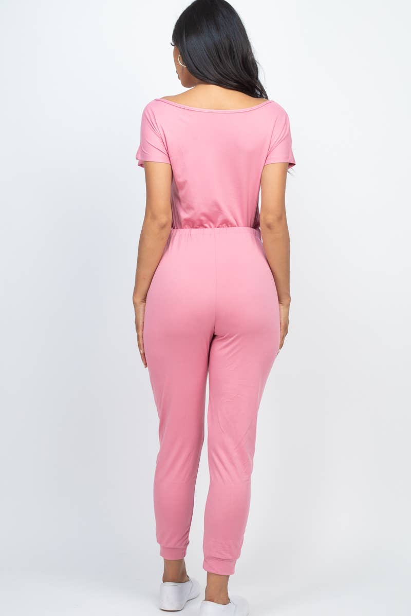 CAPELLA APPAREL – Großhandel Jumpsuit – Damen – Jumpsuit mit zwei Wege-Schultern und Kordelzug15