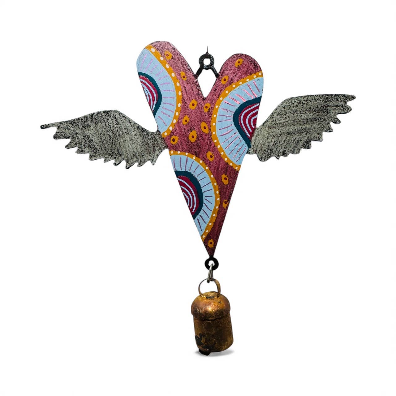 Whimsies – wholesale Wind chime – Heart Wind Chime cute bells garden metal gifts Hippie Teens3