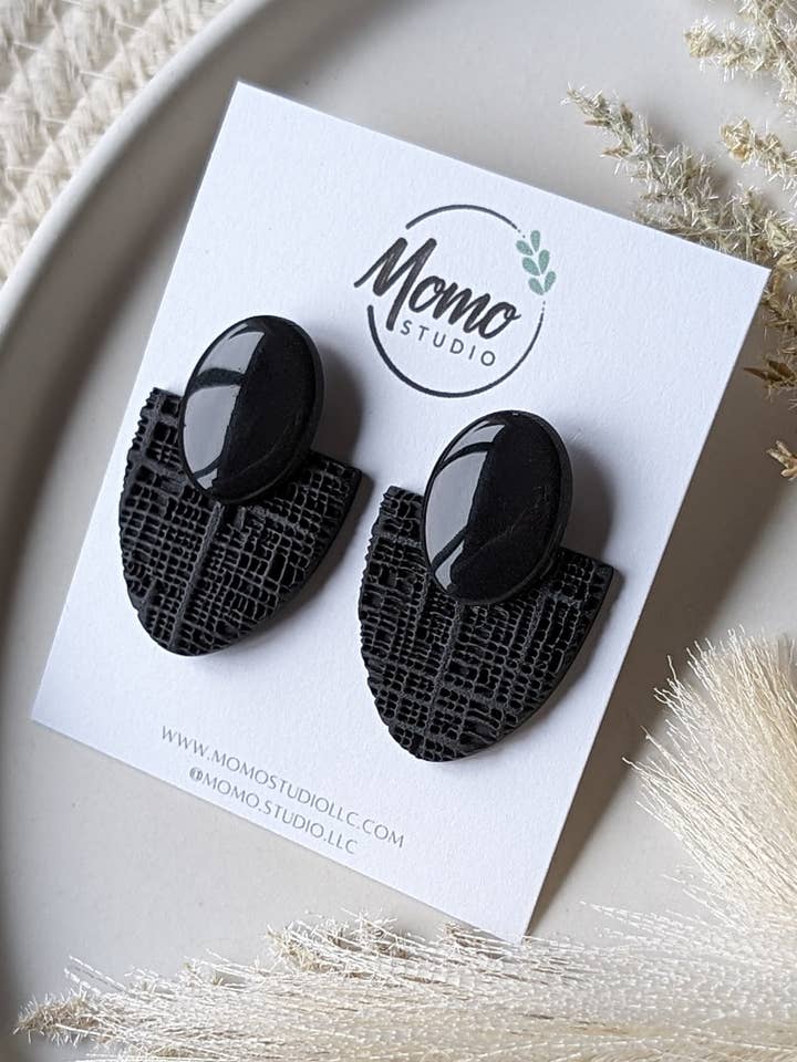 Statement Stud - Strong Neutrals Palette - Poppy Seed for wholesale by Momo Studio LLC