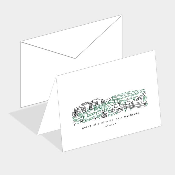 Cartão de Cumprimentos Skyline da Universidade de Wisconsin Parkside por atacado de Townsville Art