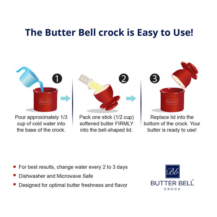 The Original Butter Bell® Crock - Wholesale Butter Dish - The Original Butter Bell® Crock - Dragon Steel Metallic6
