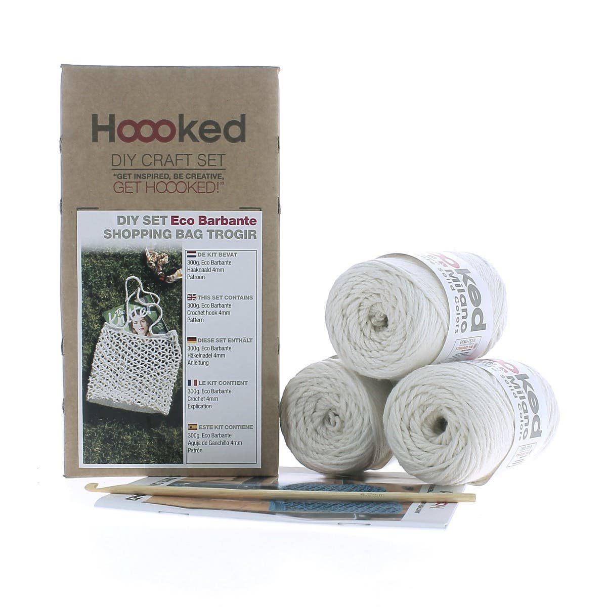 Hoooked Yarns – wholesale DIY craft kit – DIY Crochet Kit Shopping bag Trogir Almond2