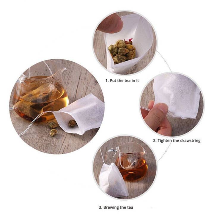 Tsyware - Wholesale Tea Bags - 100 Pc Non-woven Tea bag Filter Empty Teabags Herb Loose Bag8