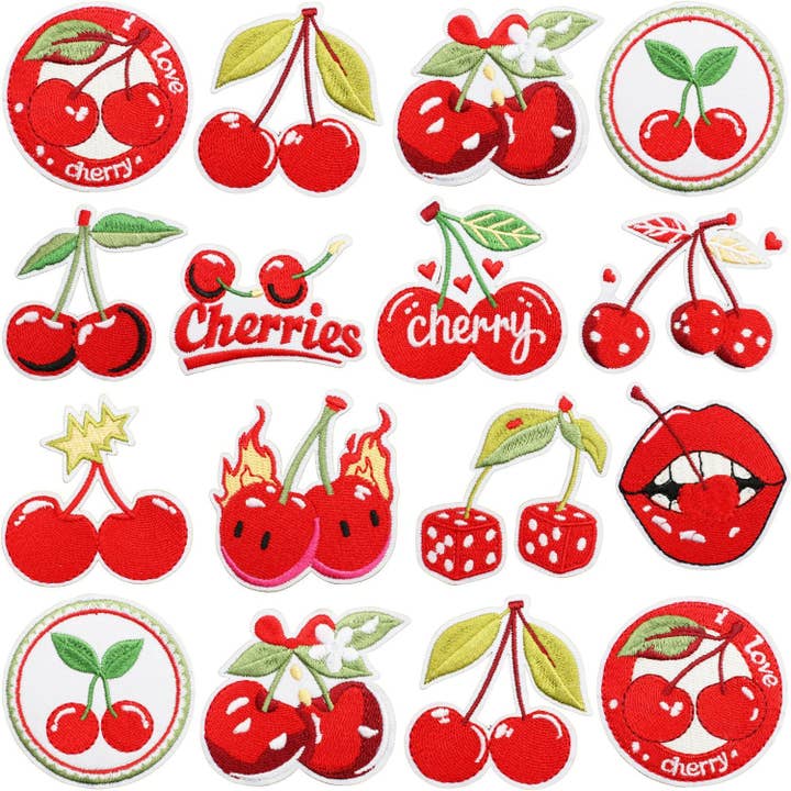 VividLux - Wholesale Patch - Cherry Series Embroidery Iron-on Patches