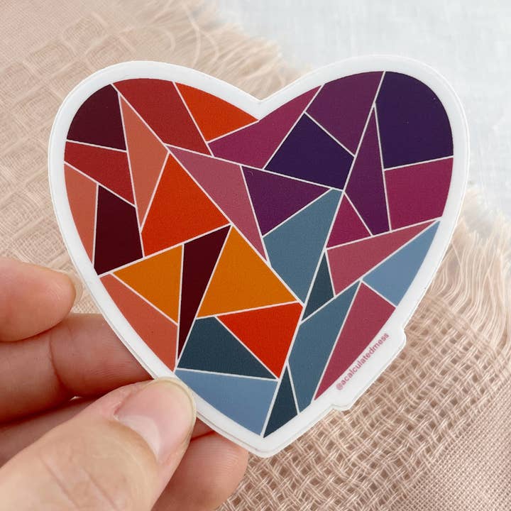 Mosaic Heart Stocker for wholesale by A Calculated Mess, LLC