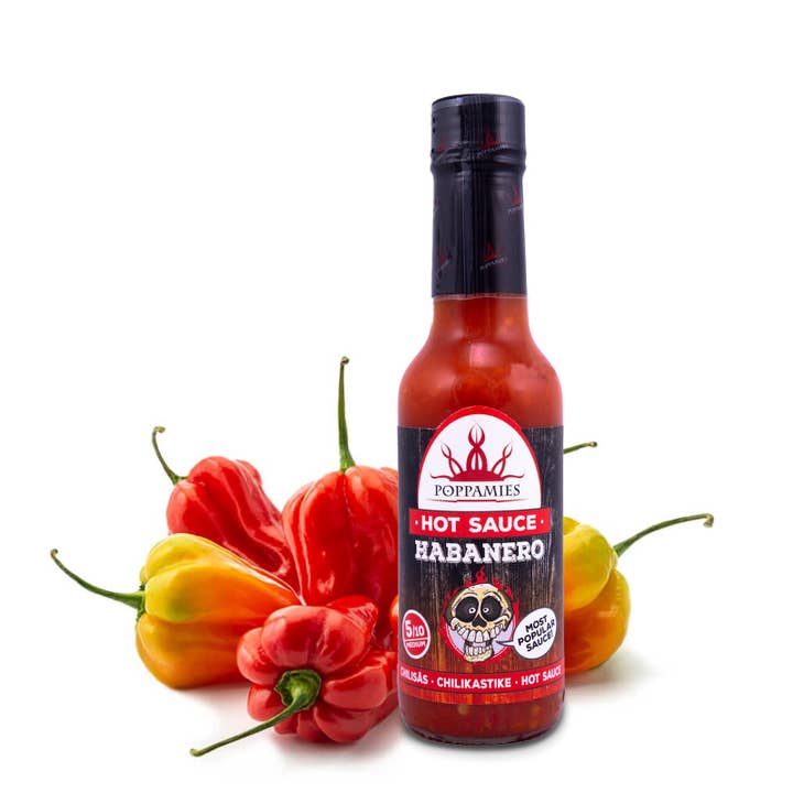 Poppamies Habanero Hot Sauce - Gluten-free, Lactose free, Vegan - Spiciness: 5/10 - 150ml for wholesale by Lukata LTD