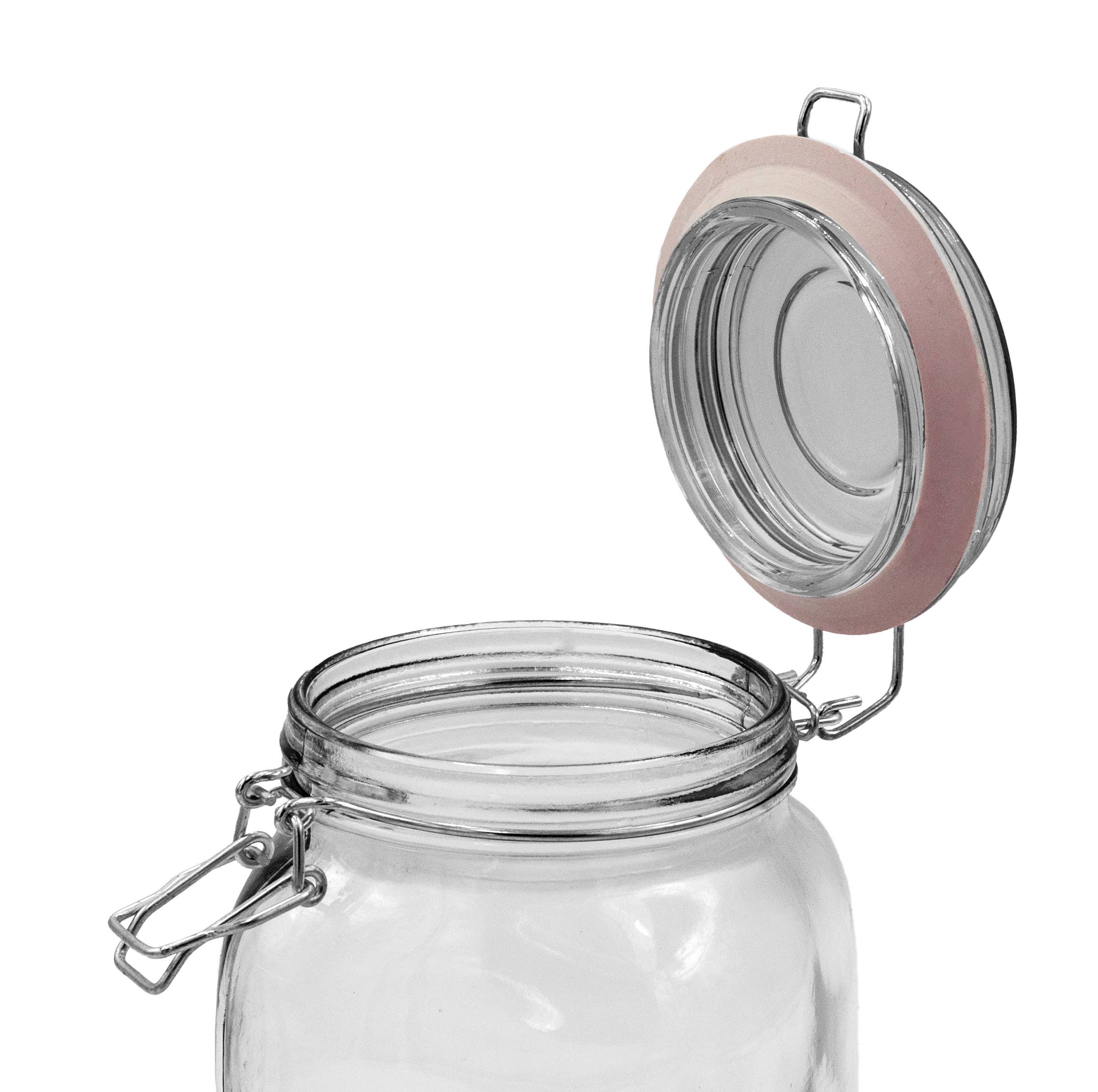 Clear KITCHEN BASICS Cliptop Glass Canister 750ml/25oz for wholesale on Faire5