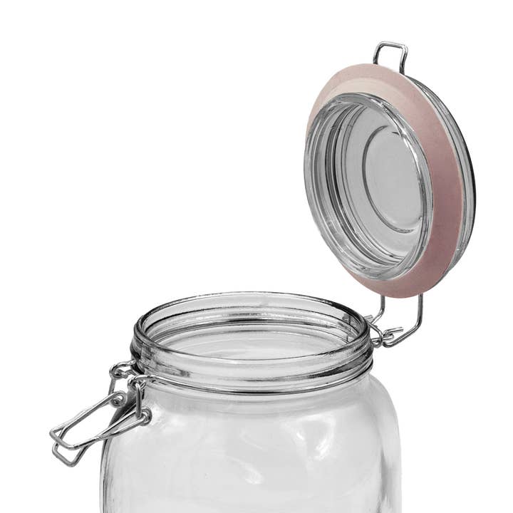 Clear KITCHEN BASICS Cliptop Glass Canister 2L/2.1Q for wholesale on Faire5