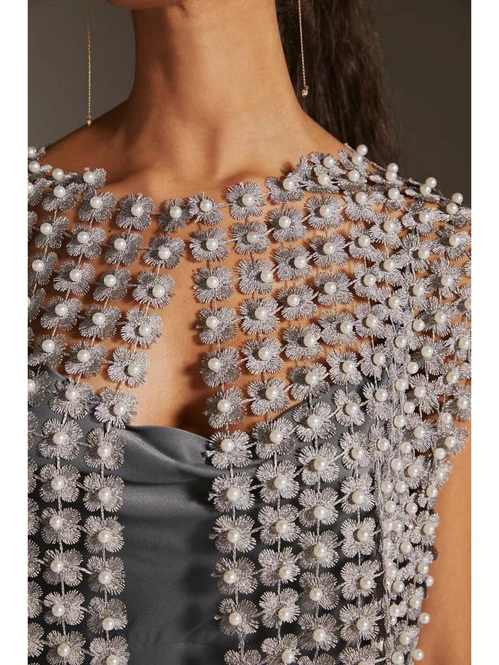 SAACHI - Wholesale Blouse - Women's - Floral Shell Pearl Capelet21