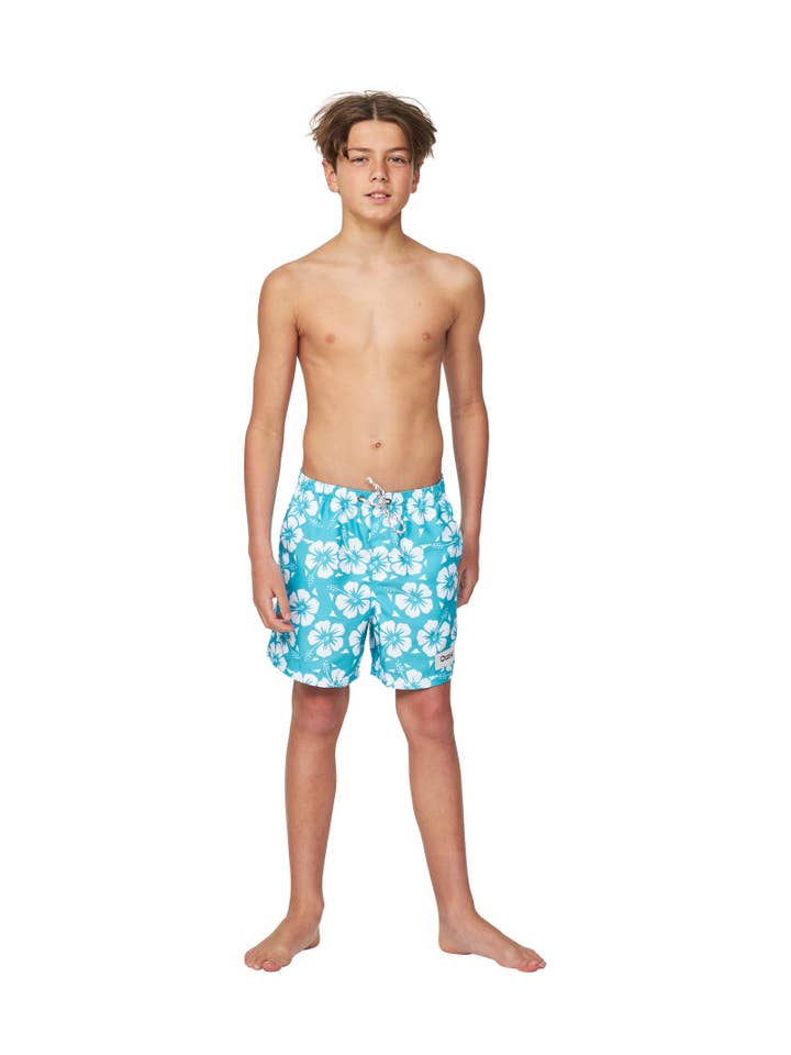 Okanui - Wholesale Swim shorts – Kids - Boys - Swim Short - Hibiscus Aqua5