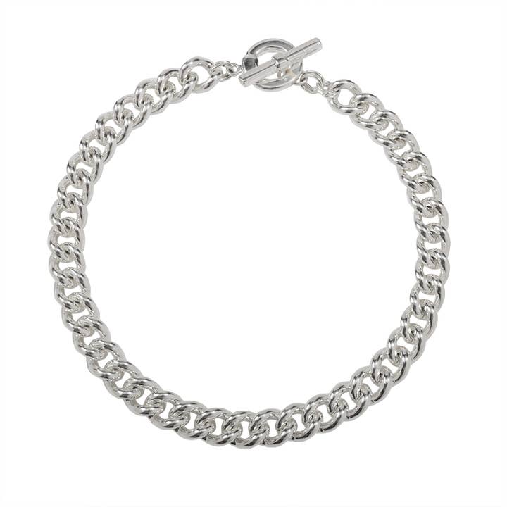 Caramel Vintage Jewellery – wholesale Pendant/charm necklace – Silver Charlie T-Bar Necklace1