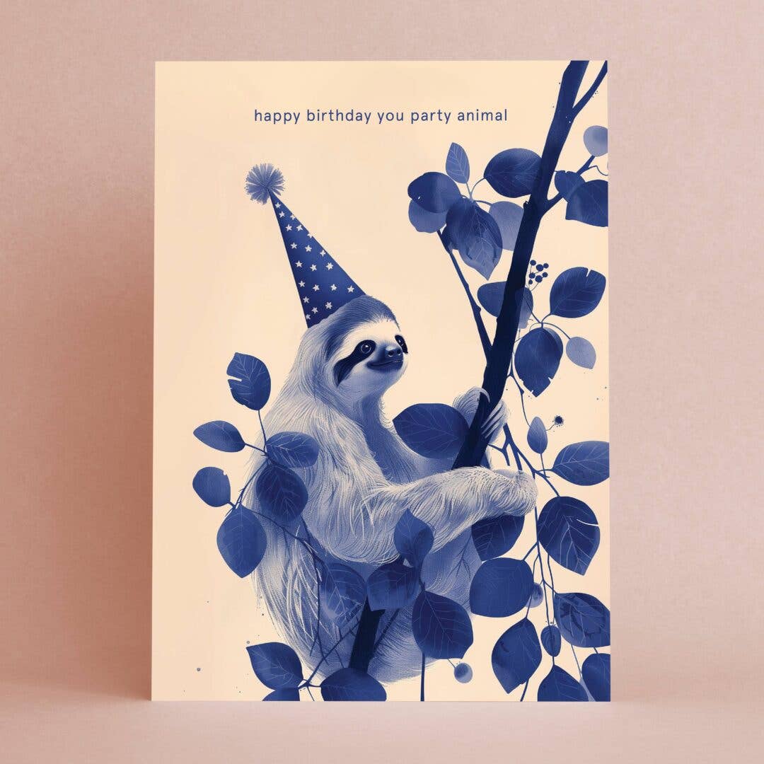 Botanopia - gifts , decor and cards for plant lovers - Vente Carte de vœux classique - Joyeux anniversaire, espèce de fêtard | Carte d'anniversaire humoristique1