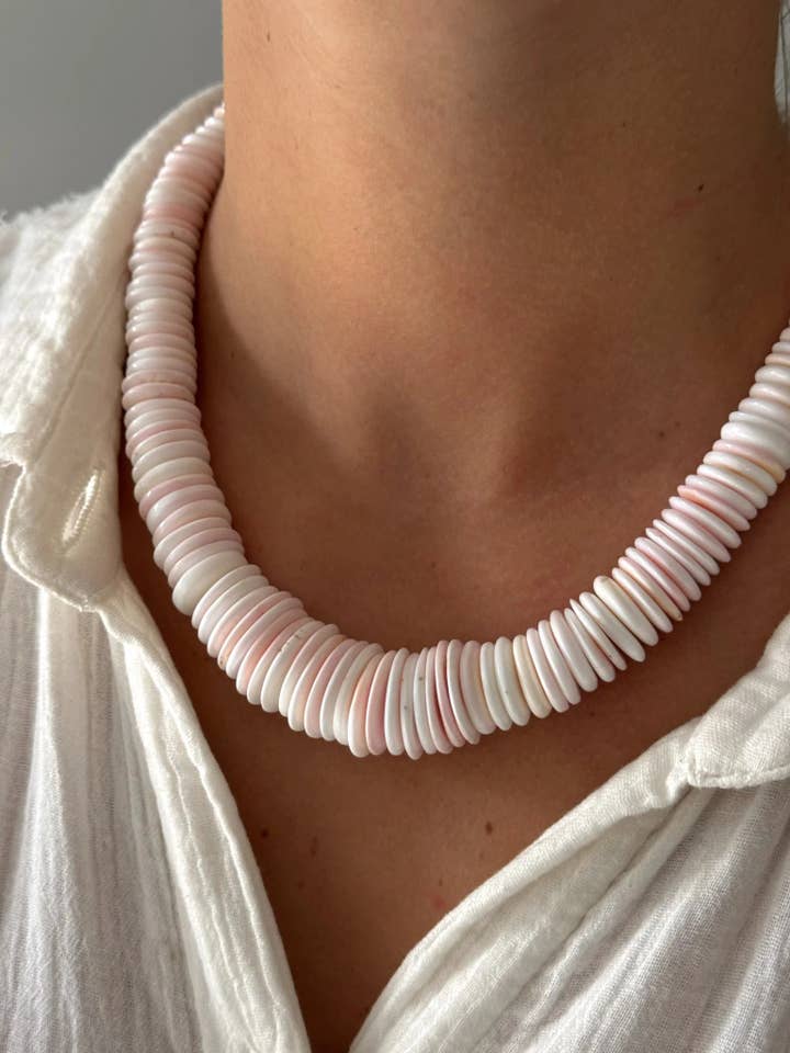 Pink Gill Necklace for wholesale by Cola Stacks