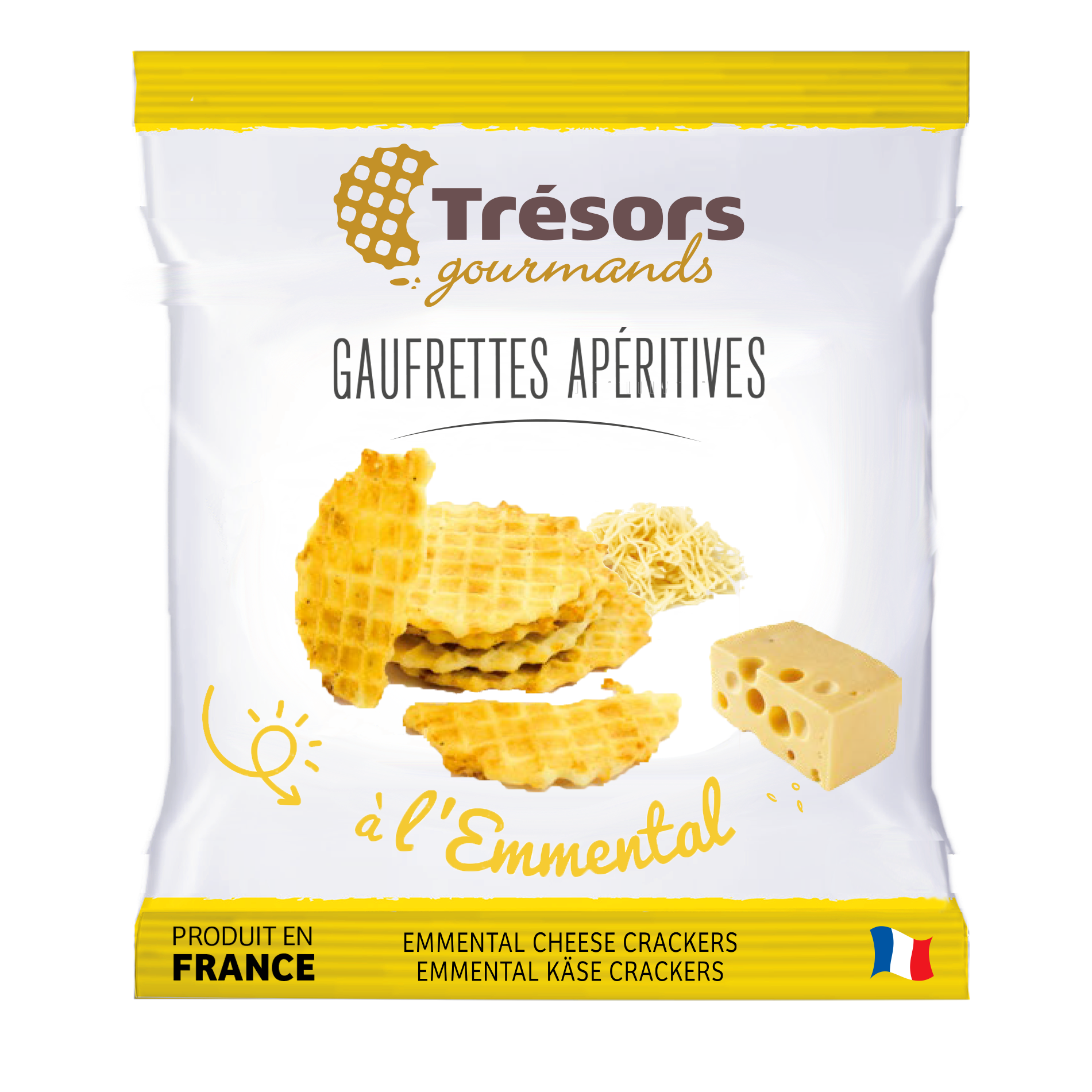 REMOVED BRAND - Wholesale Crackers - Mini Bag Emmental Wafers 30g0