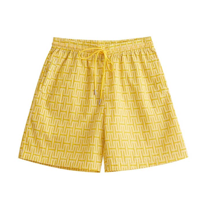 Hugh & Main - Wholesale Shorts - Men's - Yellow Monogram Shorts