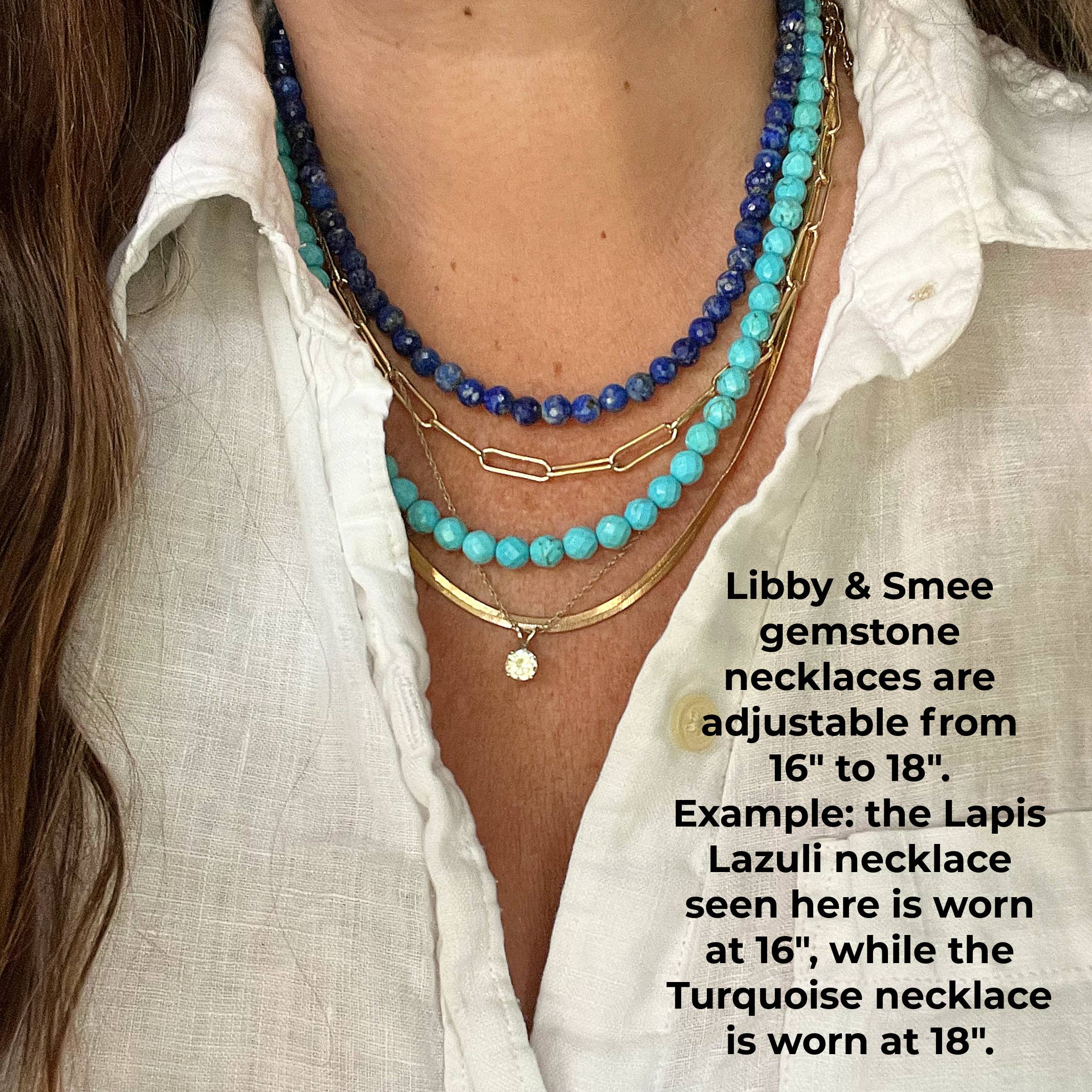 Libby & Smee - Wholesale Beaded/Pearl Necklace - Gemstone Bead Necklaces in Turquoise, Blue Lapis, Tiger Eye3