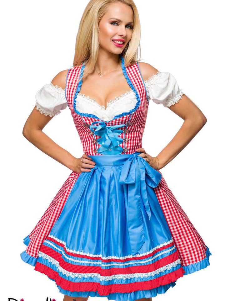 Traditionell rutig Dirndl damklänning för wholesale av atixo GmbH