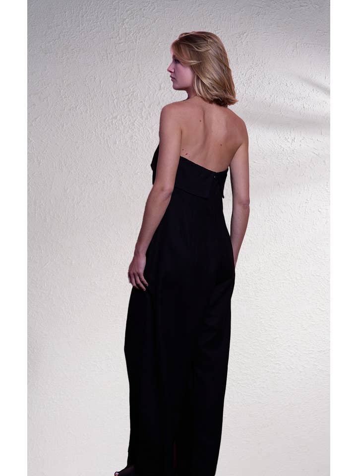 SMF - Wholesale Jumpsuit - Women's - 249629 - Linen blend bandeau jumpsuit10