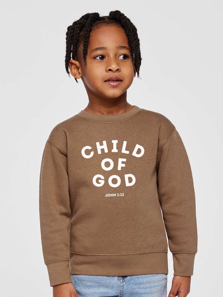 Little & Brave - Wholesale Sweatshirt - Kids - Child of God Crewneck – Kids Christian Sweatshirt 1