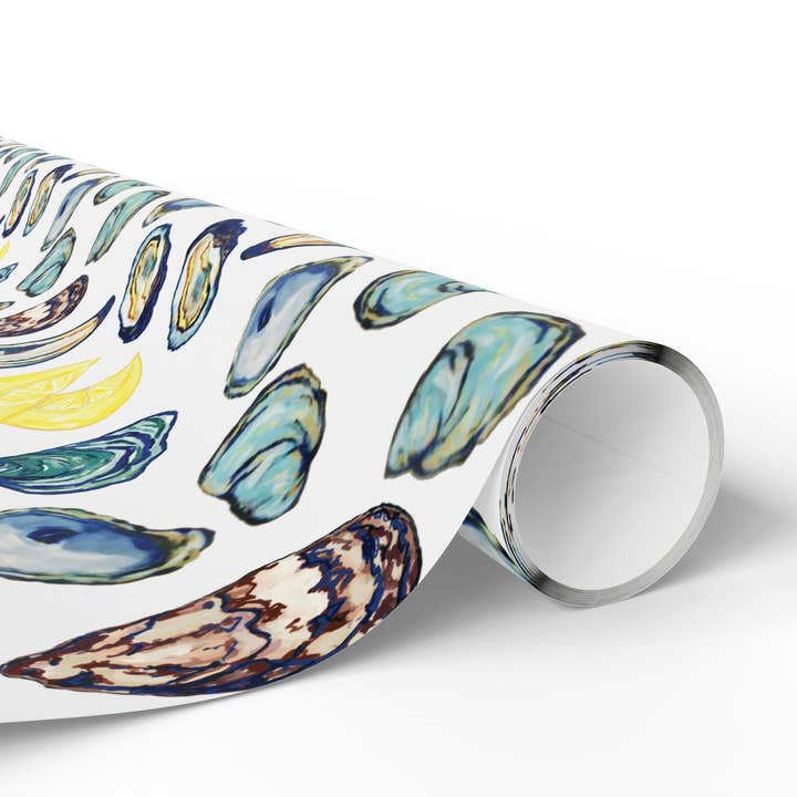 Blue Cava - Wholesale Flat Wrap - Oyster-Inspired Wrapping Paper | Eco-Friendly Gift Wrap14