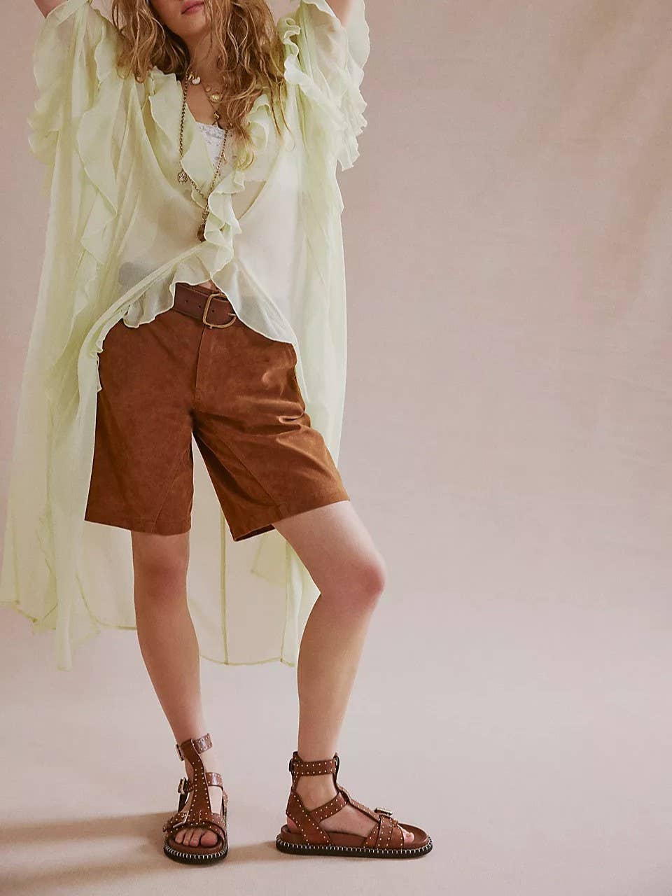 Rosa Clothing - Wholesale Jacket - Women's - Boho lightweight sheer ruffle maxi top duster kimono jacket21