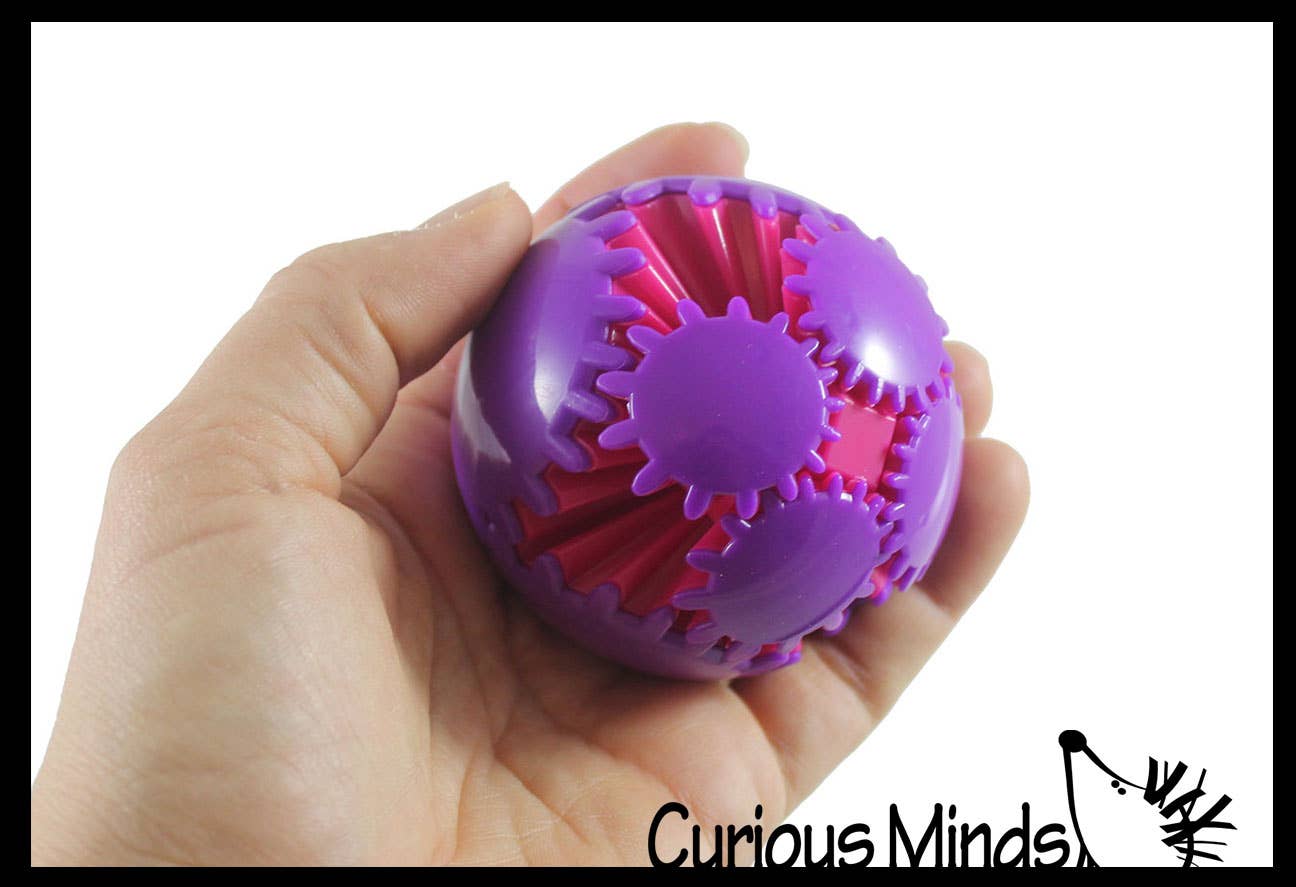 Curious Minds Toys - Wholesale Fidget Toy - Kids - 1  Gear Ball Fidget - Rotating and Spinning Spinner Stress S1
