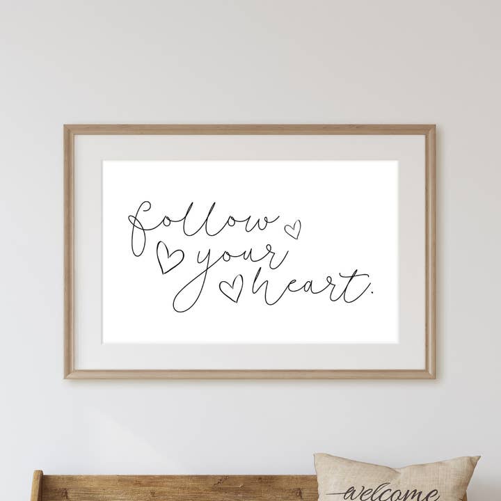 Follow Your Heart Print for wholesale by Blush And Bale