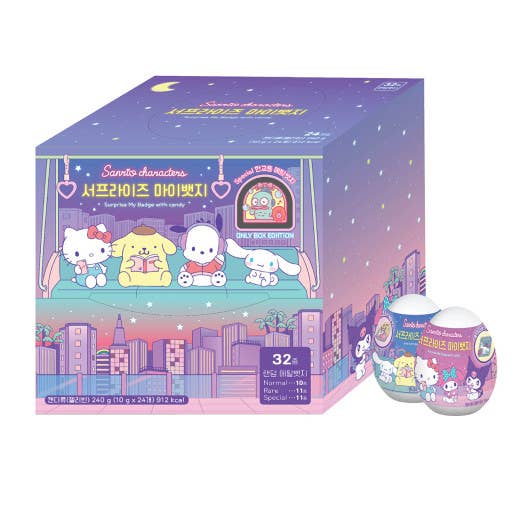 K-Wonderland - Wholesale Lapel Pin/Button - Sanrio Character pins Badge Random Egg Box-24Pcs Limited10