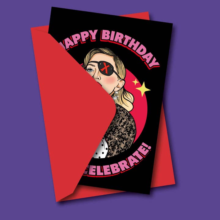 Studio Soph - Wholesale Birthday Card - Happy Birthday Let's Celebrate! Madonna Greeting Card