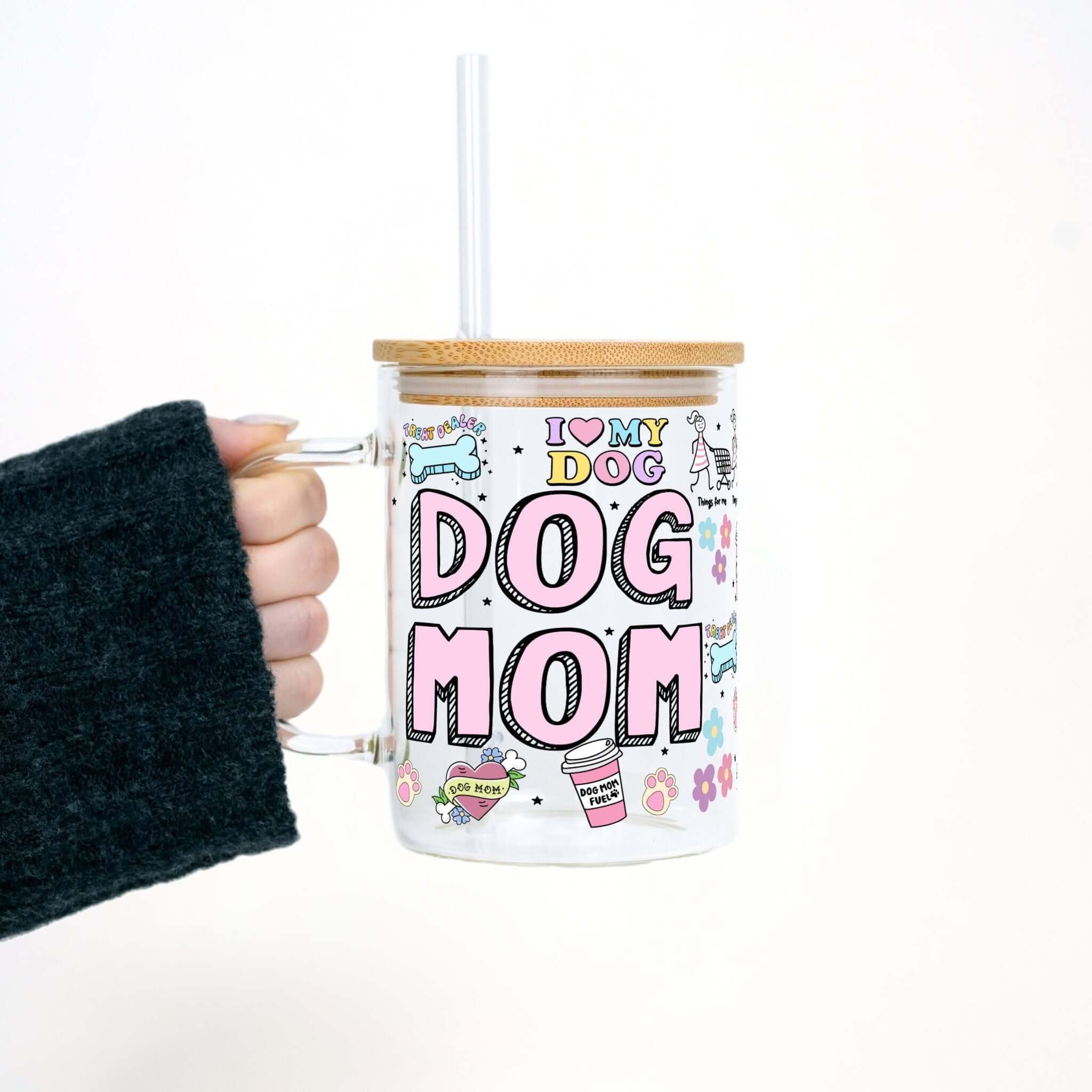 Sip-Sip Hooray! - Wholesale Insulated Mug/Tumbler - Dog Mom Doodles Mug With Lid and Straw0
