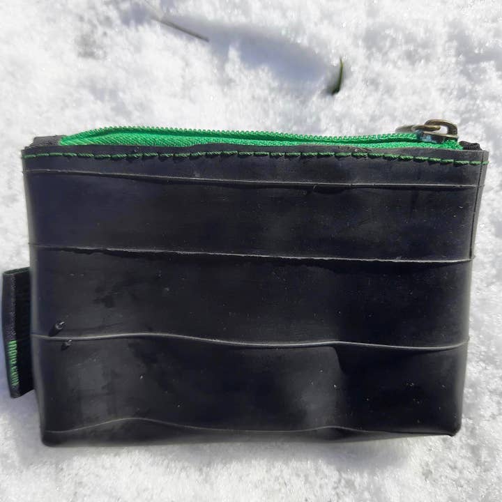 Upcycled Innertube Coin Purse and Card Pouch for wholesale by Green Frog India