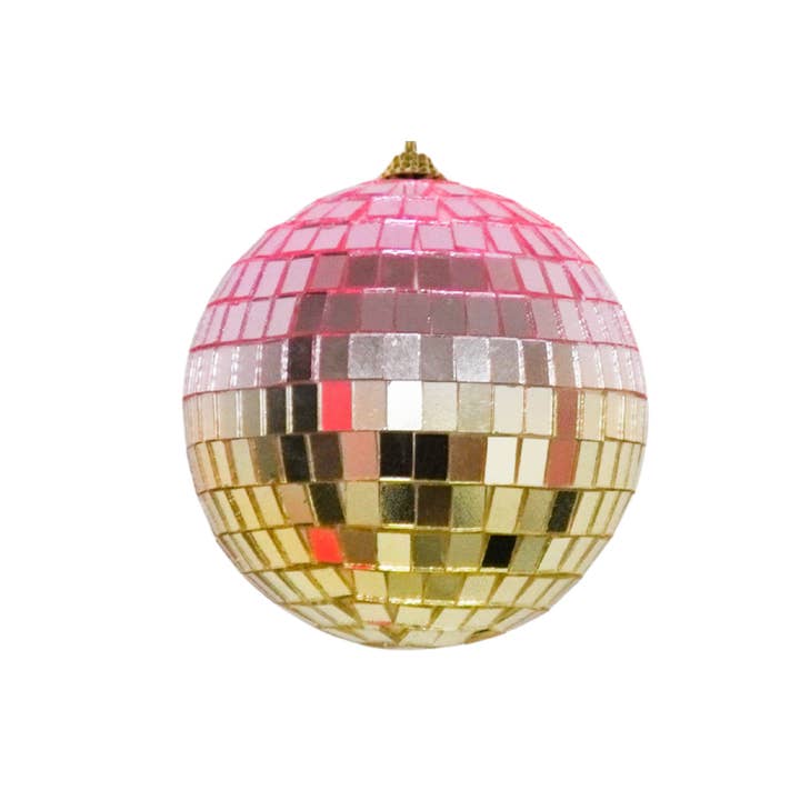 Housevitamin bv - Wholesale Christmas Decoration - Christmas Decoration - Christmas Hanger - Discoball - Foam - Pink/Gold - 25x25x25cm