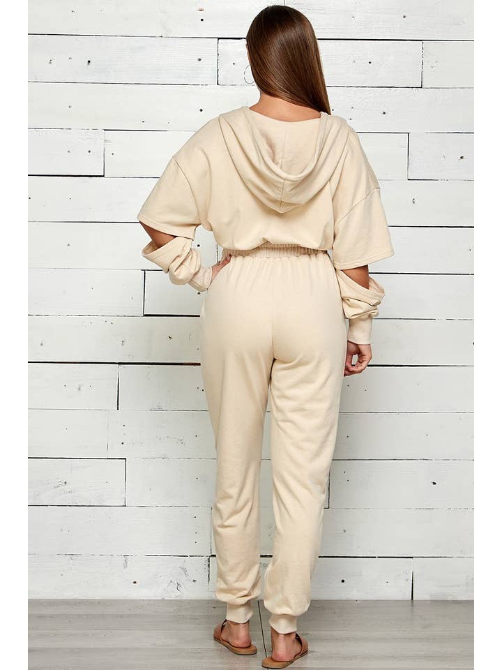 Shop Michella – Großhandel Jumpsuit – Damen – FRENCH TERRY OVERALL MIT KAPUZE UND REISSVERSCHLUSS14