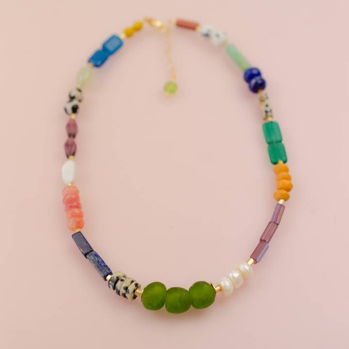 Colorful Beaded Necklace for wholesale by Jill Makes