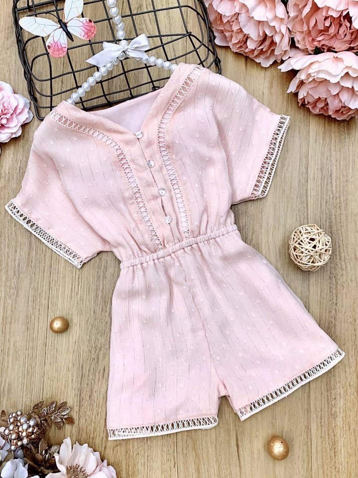 Mia Belle Girls • Wholesale - Wholesale Romper - Kids - Graceful Beauty Short Sleeved Romper8