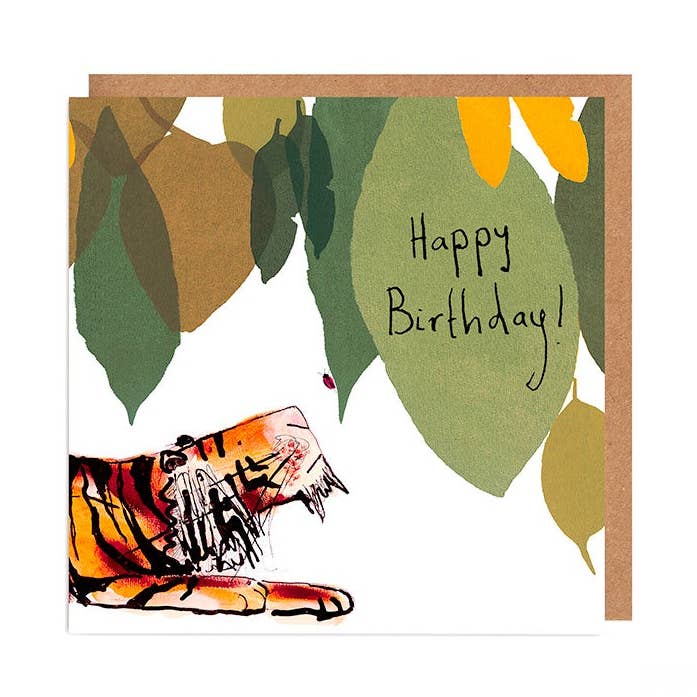 Biglietto di auguri di compleanno Augustus the Tiger per la vendita all'ingrosso da parte di Catherine Rayner Trading Ltd